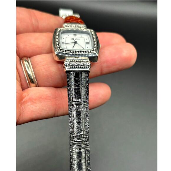 Brighton Toulouse W3130 Womens Reversible Brown Black Leather Strap Watch NIBWT main image 16